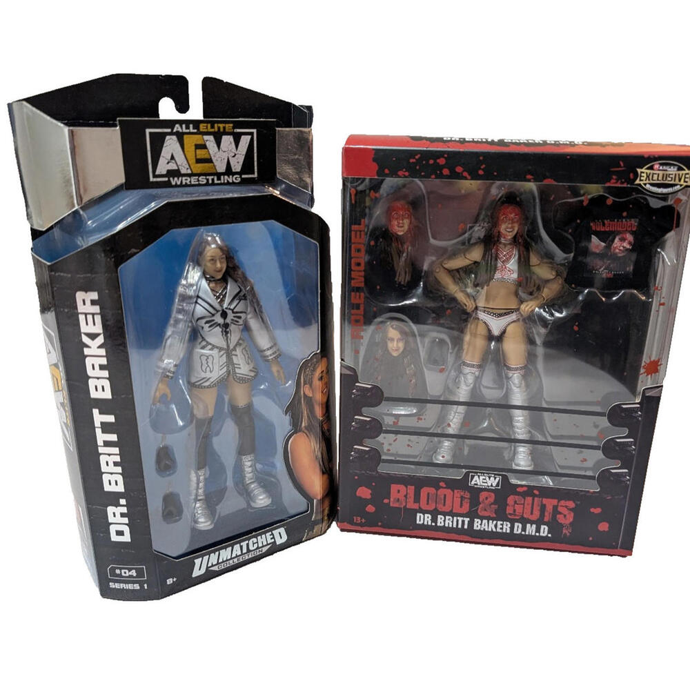 AEW Dr. Britt Baker Action Figure Set Unmatched Series 1 #04 Blood & Guts NIB